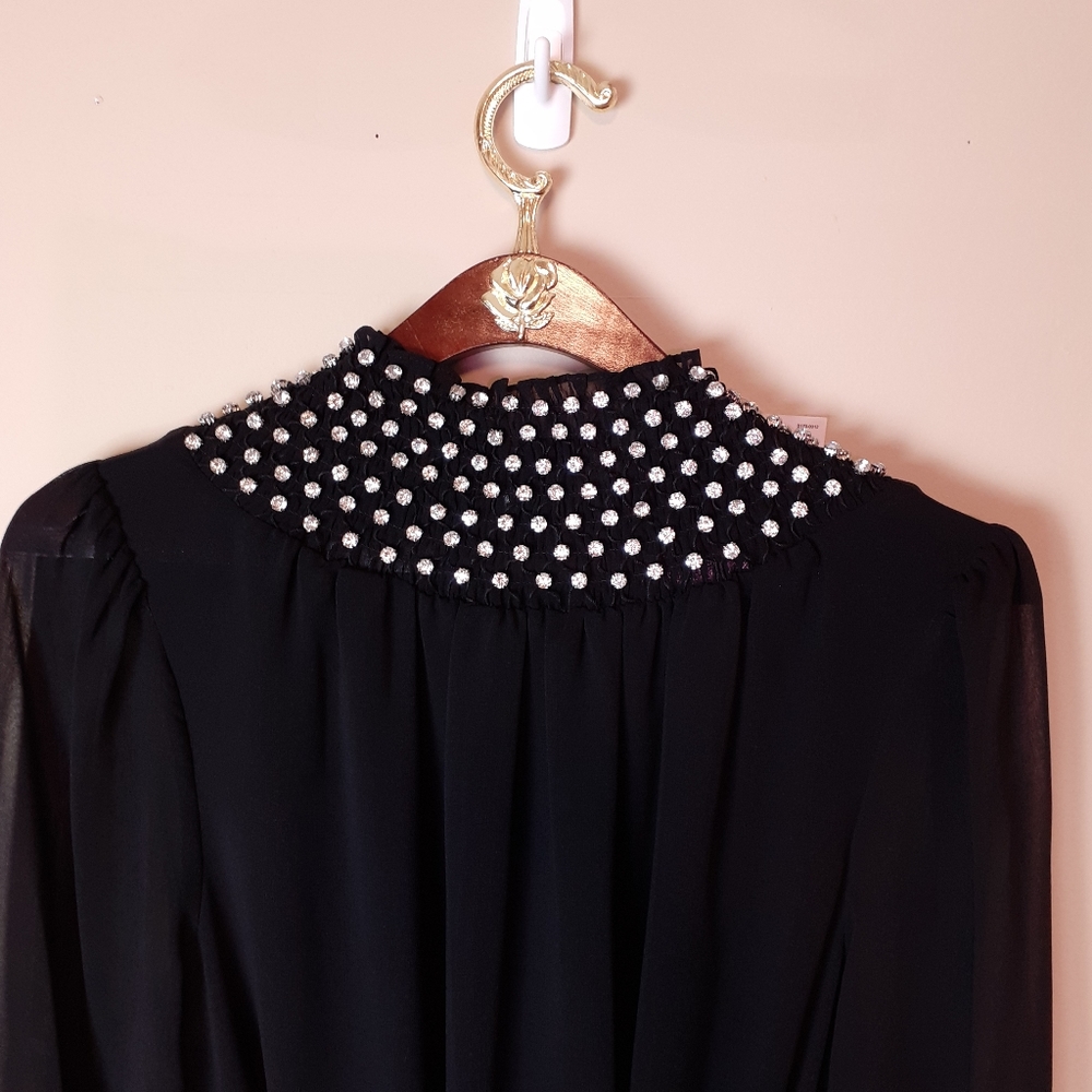 Michael Kors Rhinestone embellished smocked dress - Picture 5 of 15